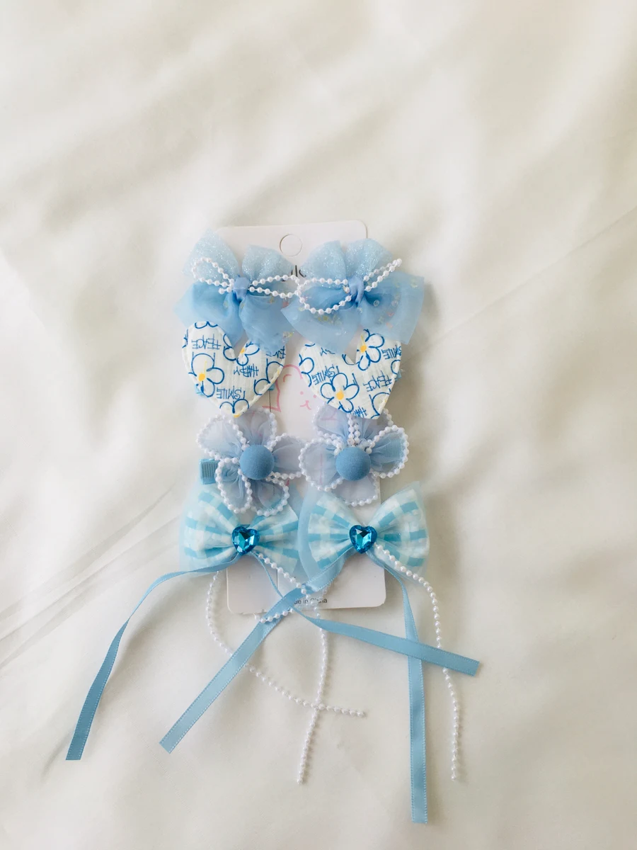 101 Slate Blue Hair Bows Strip – Cute Ribbon Clips