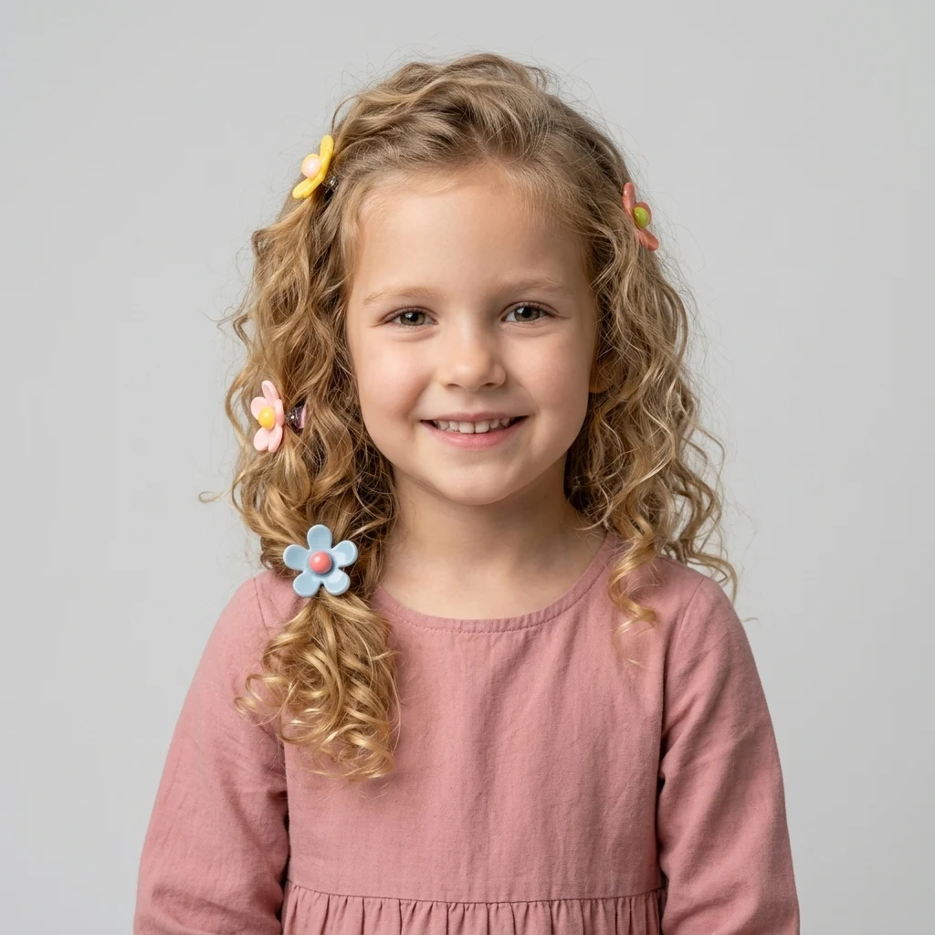 Series 107 Sandy Beige Neutral-Tone Hair Bows Strip