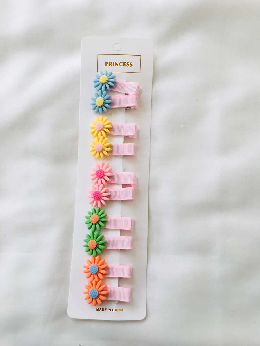 Series 107 Pale Peach Hair Bows Strip – Soft & Cute Clips