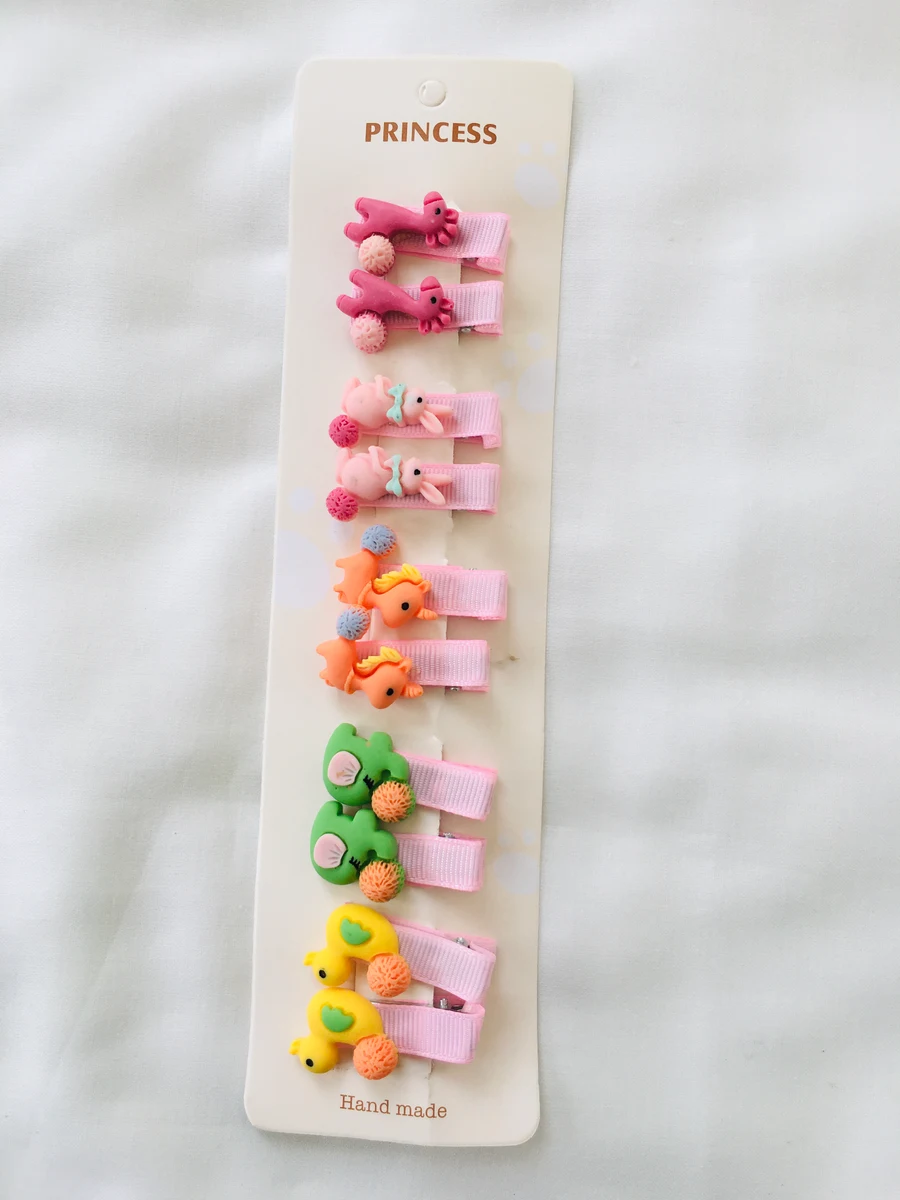 Series 107 Peach Coral Hair Bows Strip