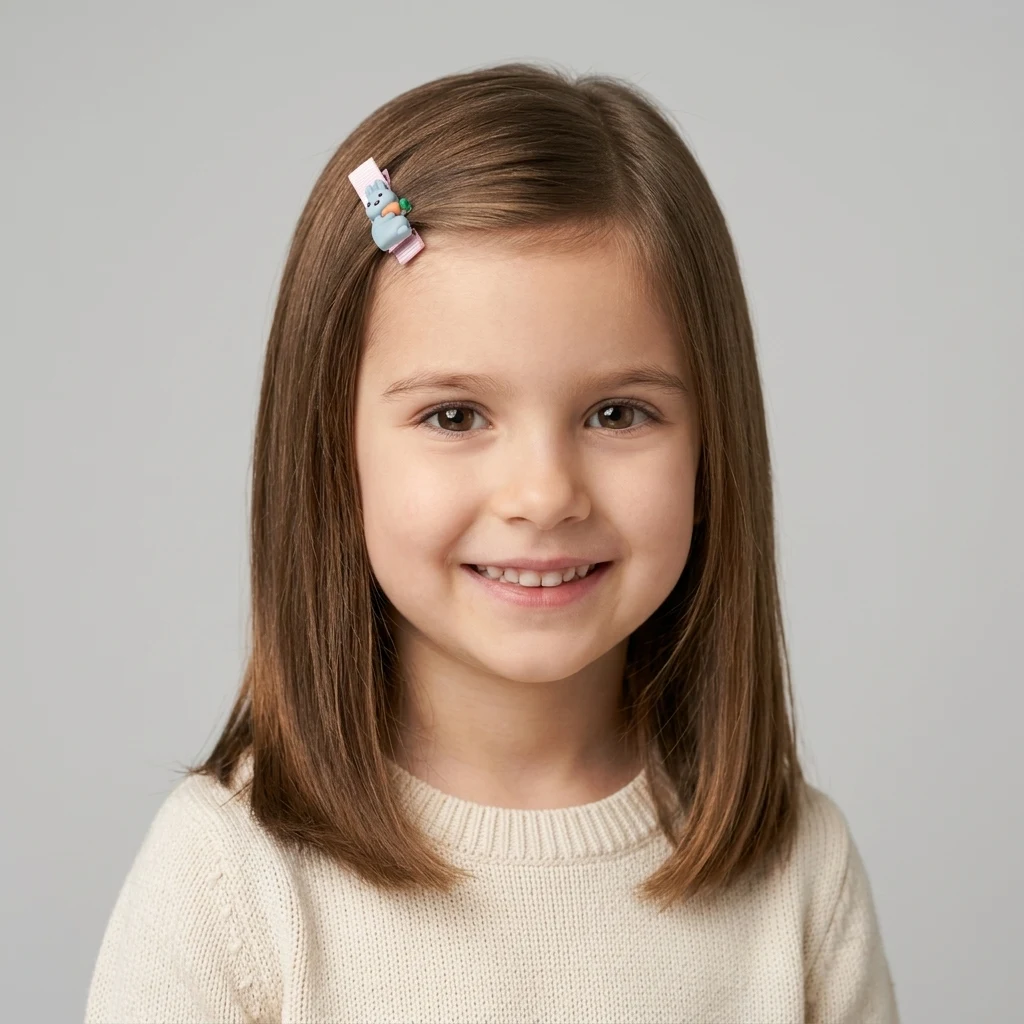 Series 107 Muted Oatmeal Hair Bows Strip – Neutral Cuteness