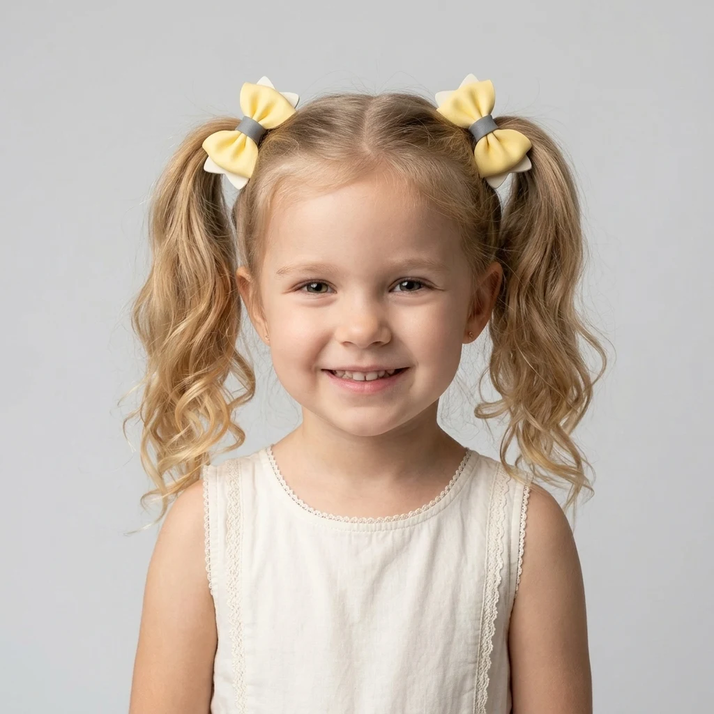 Series 107 Light Ivory Classic Hair Bows Strip