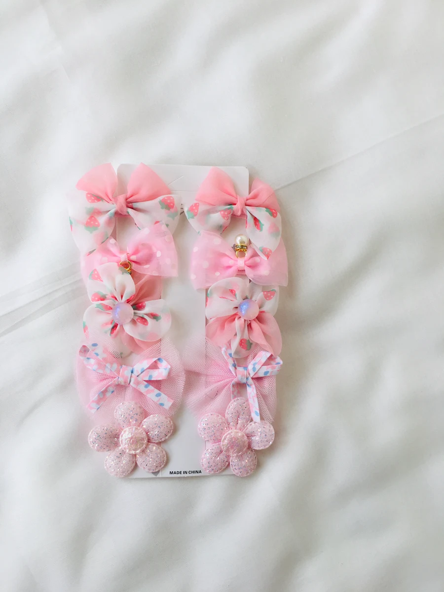 Series 103 Soft Dusty Pink Hair Bows Strip
