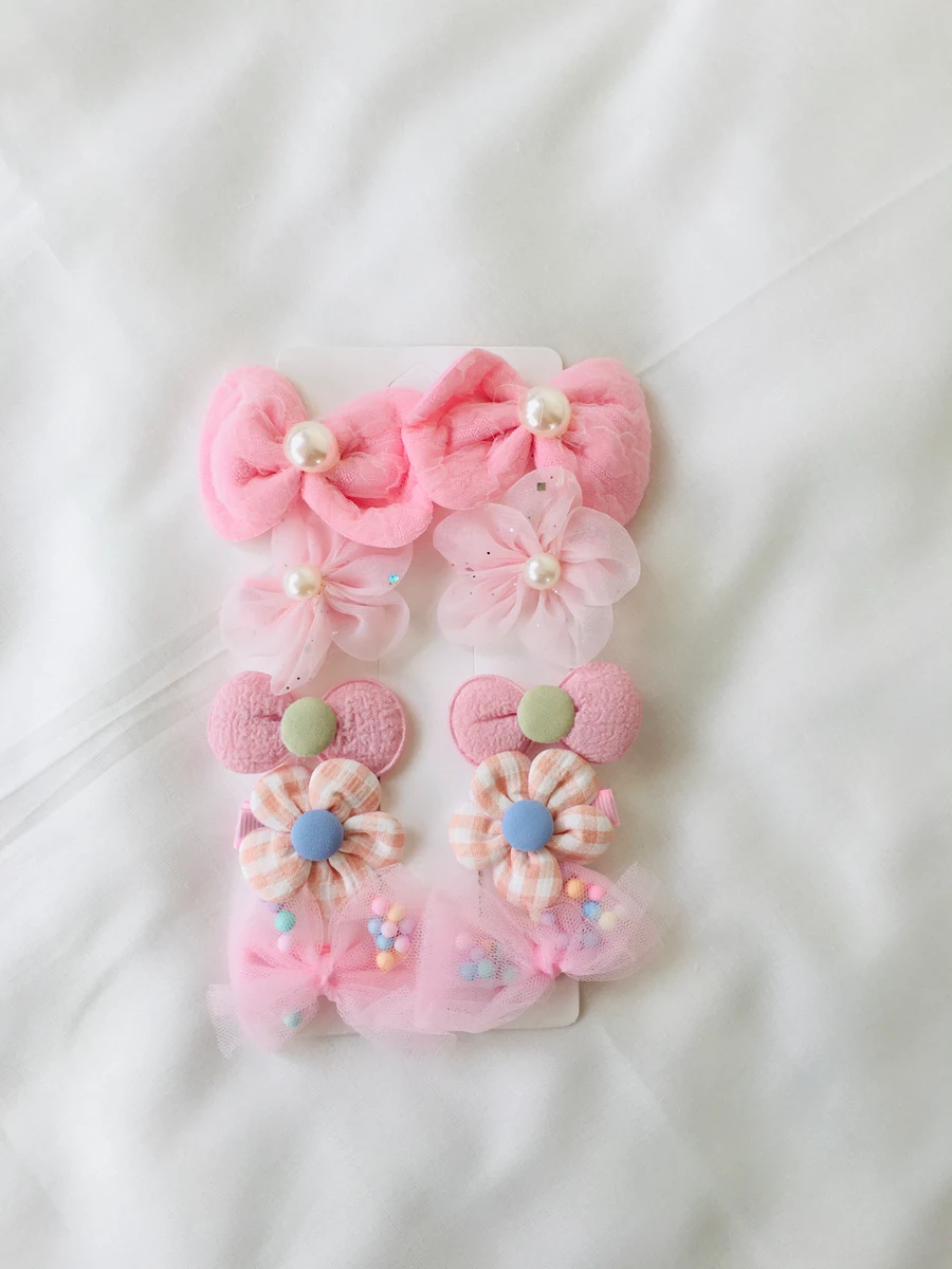 Series 103 Soft Coral Pink Hair Bows Strip – Warm Coral Cuteness