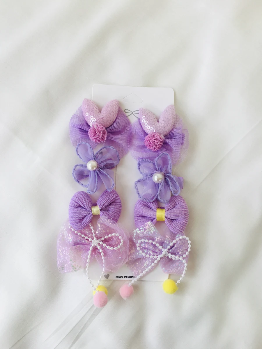 Series 104 Lavender Purple Pretty Hair Bows Strip